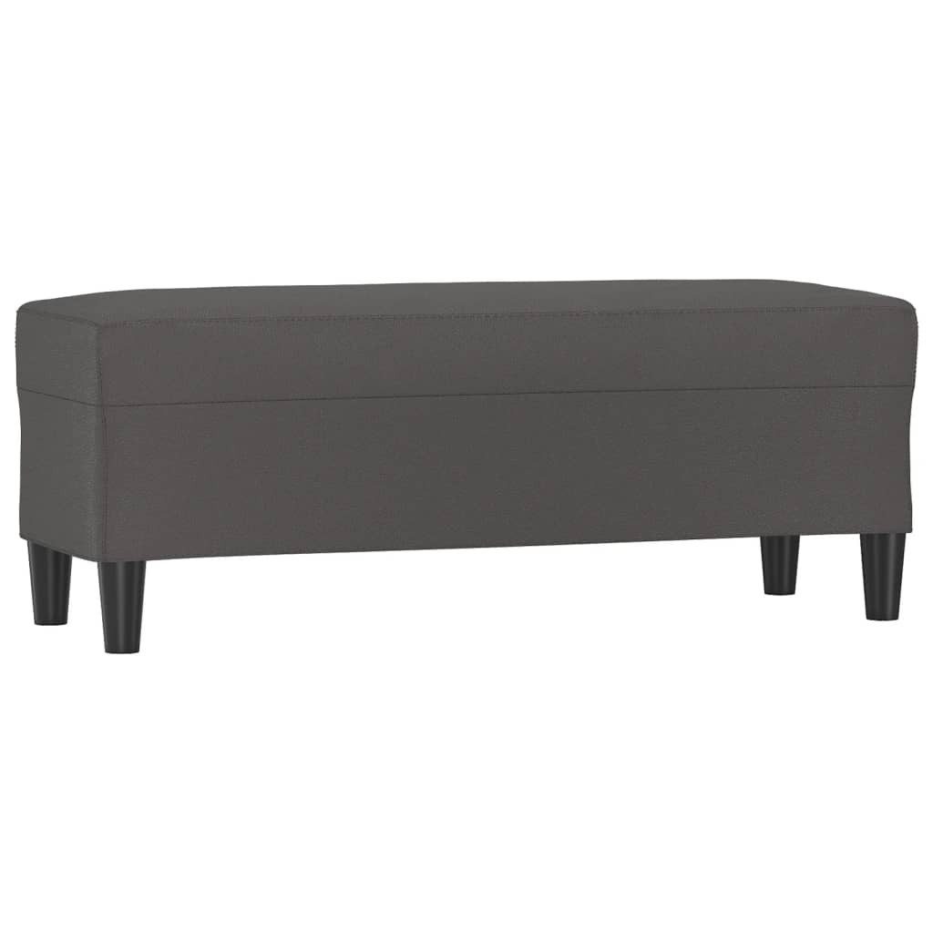 vidaXL Sitzbank Sitzbank Grau 100x35x41 cm Kunstleder