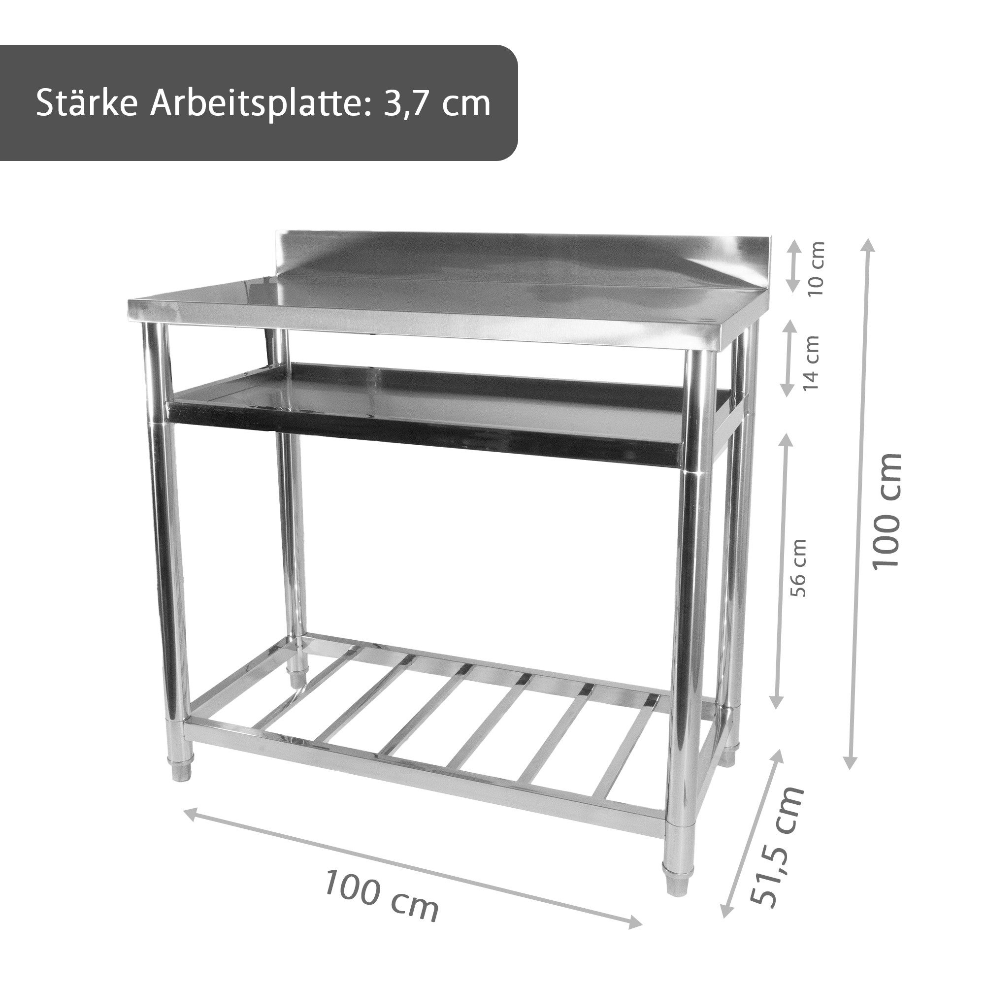 Lemodo Arbeitstisch für Outdoorküchen, höhenverstellbarer Edelstahltisch, günstig online kaufen
