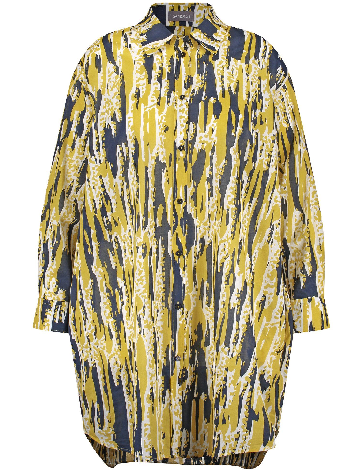 Klassische Bluse Longbluse mit Print