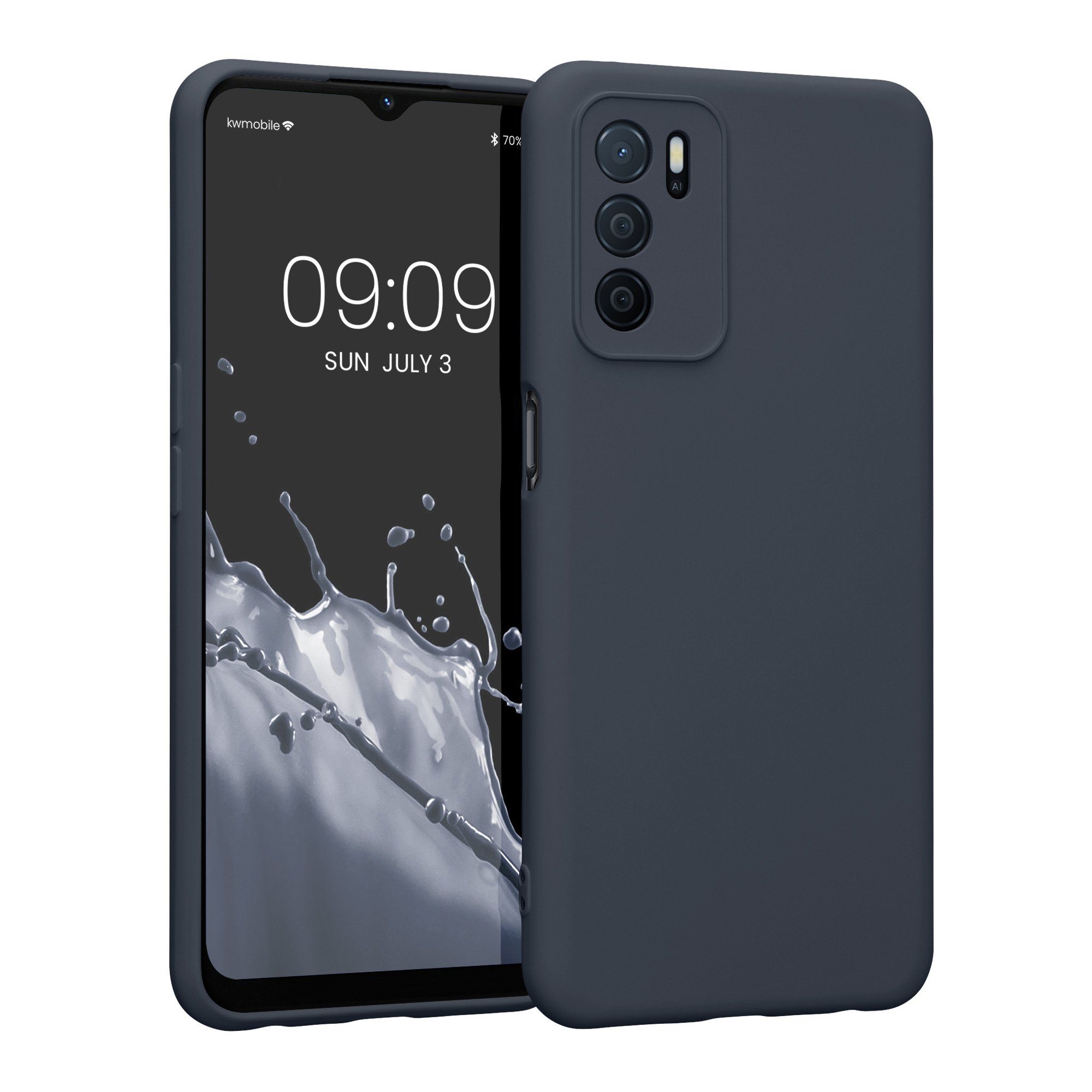 kwmobile Handyhülle Slim Case für Oppo A16 / A16s / A54s, Hülle Silikon Handy - Handyhülle gummiert