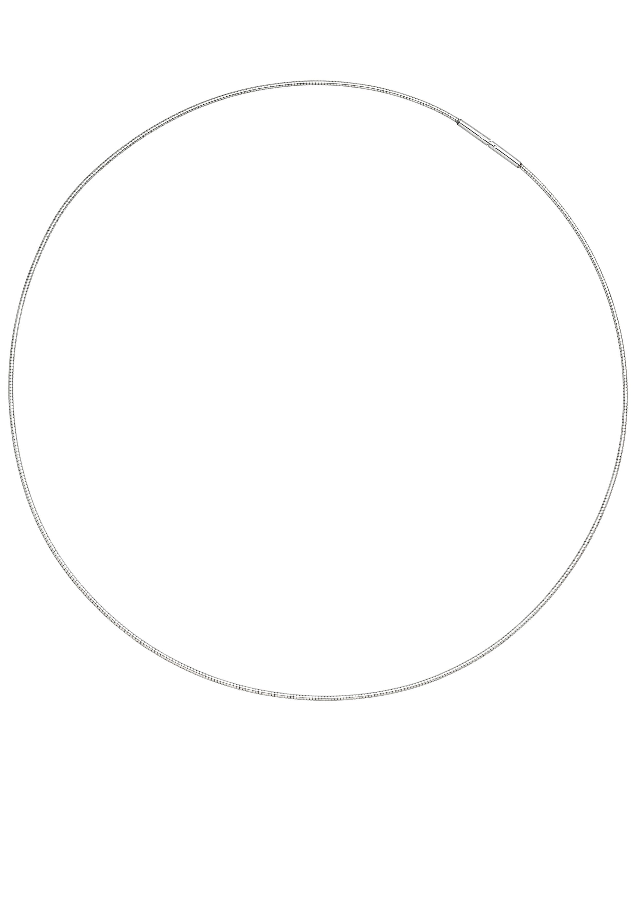 JOBO Halsreif Halskette, Edelstahl silbe...