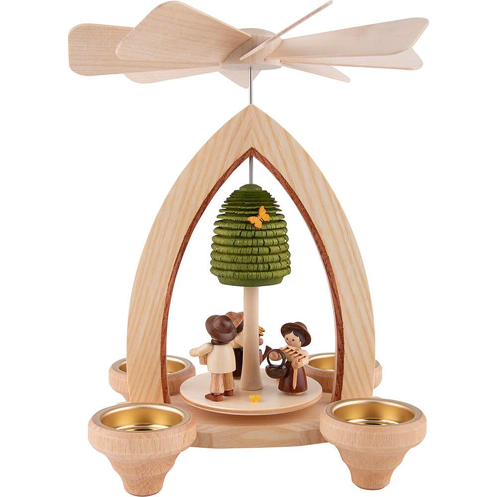 Heinz Lorenz Pyramiden Weihnachtspyramide 1-stöckige Pyramide Frühlingsgarten - natur (26cm) von Heinz Lorenz Py