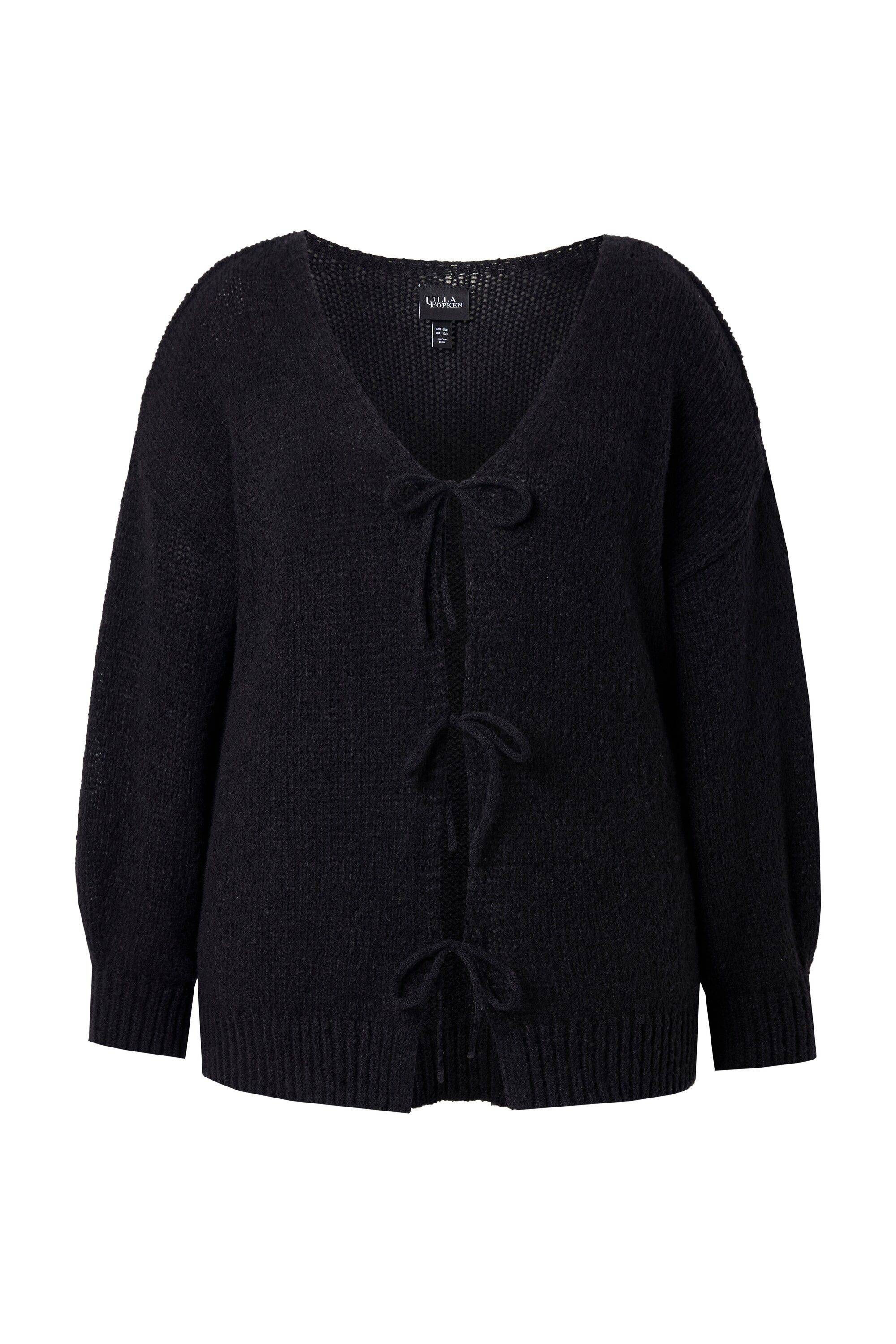 MIAMODA Strickjacke Strickjacke Loose Fit Schleifenverschluss günstig online kaufen