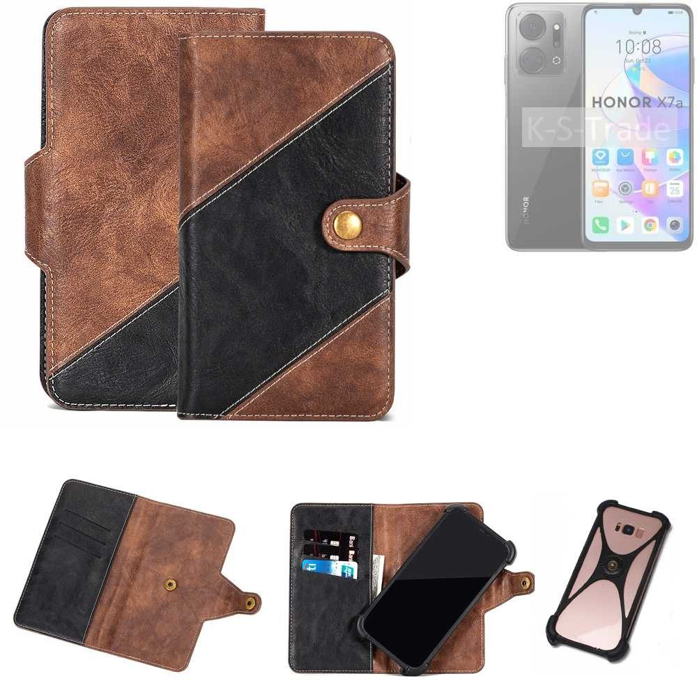 K-S-Trade Handyhülle für Honor X7a, Handyhülle Schutzhülle Bookstyle Case Klapphülle Cover Hülle