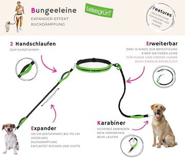 Leisegrün Joggingleine Joggingleine für Hunde bis 60 kg, Nylon
