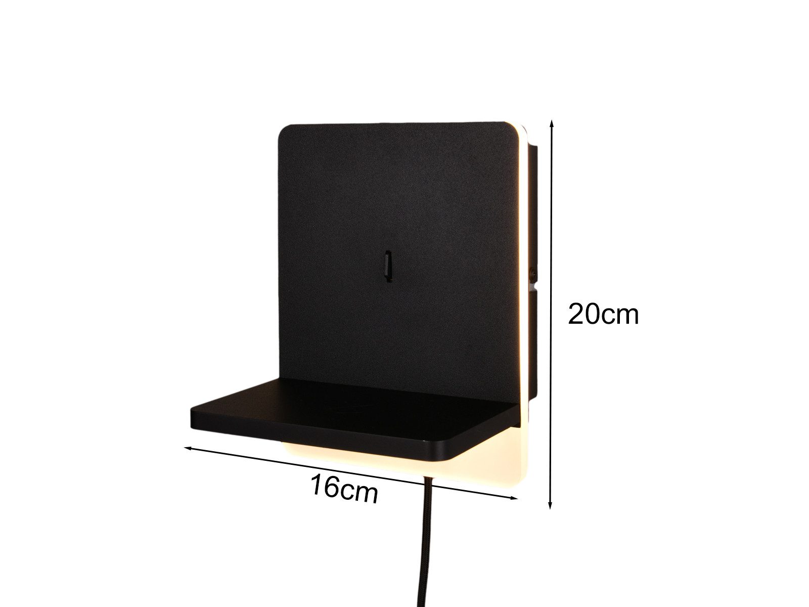 TRIO Leuchten LED Wandleuchte, Dimmfunktion, LED fest integriert, Warmweiß, 2er SET indirekte Wand-beleuchtung mit Schalter, Stecker Kabel H: 20cm