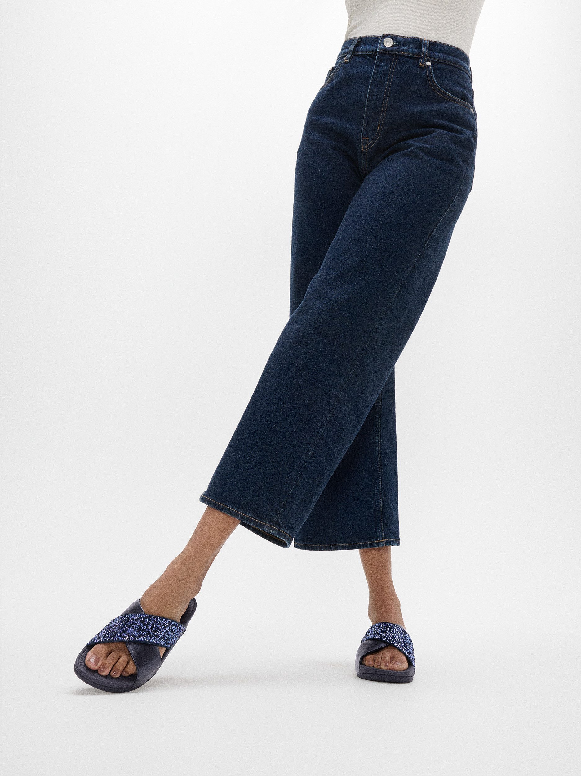 Fitflop LULU CRYSTAL Pantolette, Plateauschuh, Slides mit trendigen Glitzer günstig online kaufen