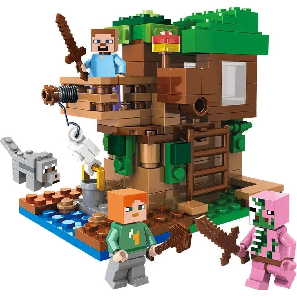 Athlix Klemmbausteine Set kompatibel mit Lego für Minecraft Fans Baustein Spielbausteine