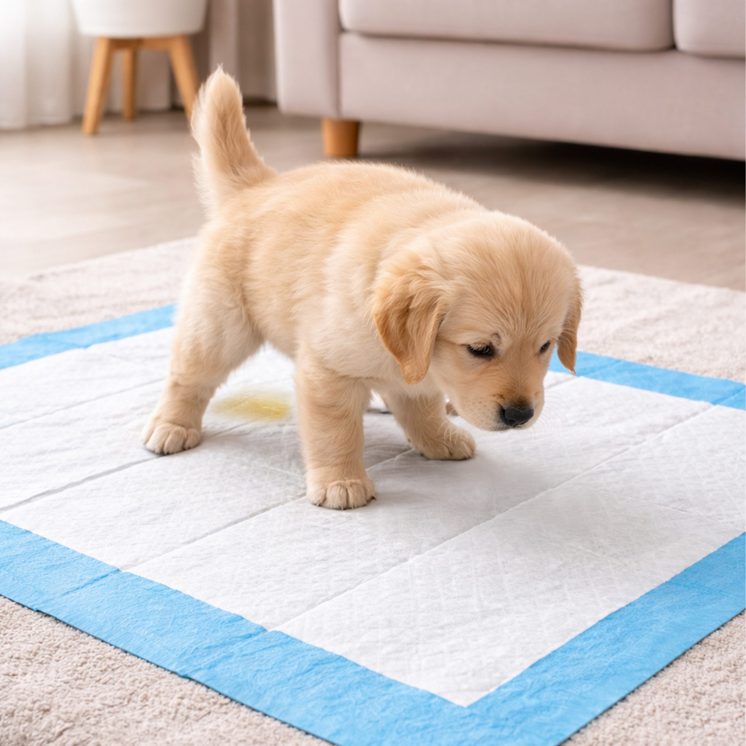 KomfortHome Tierdecke Hundetoilette Welpenunterlage Trainingsunterlage Hundepads, Vliesstoff, Zellstoff, PE-Folie, Hygiene-Unterlage Hund Katze Saugfähig Auslaufsicher M L XL