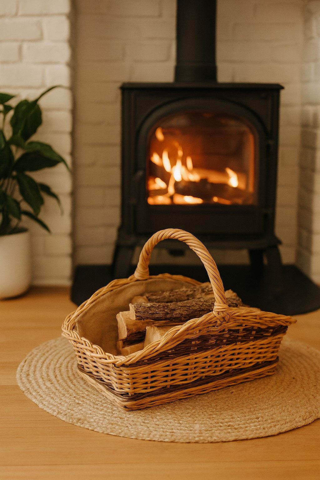 moebel-direkt-online Kaminholzkorb Kubu-Rattankorb, handgeflochten, Handgef günstig online kaufen