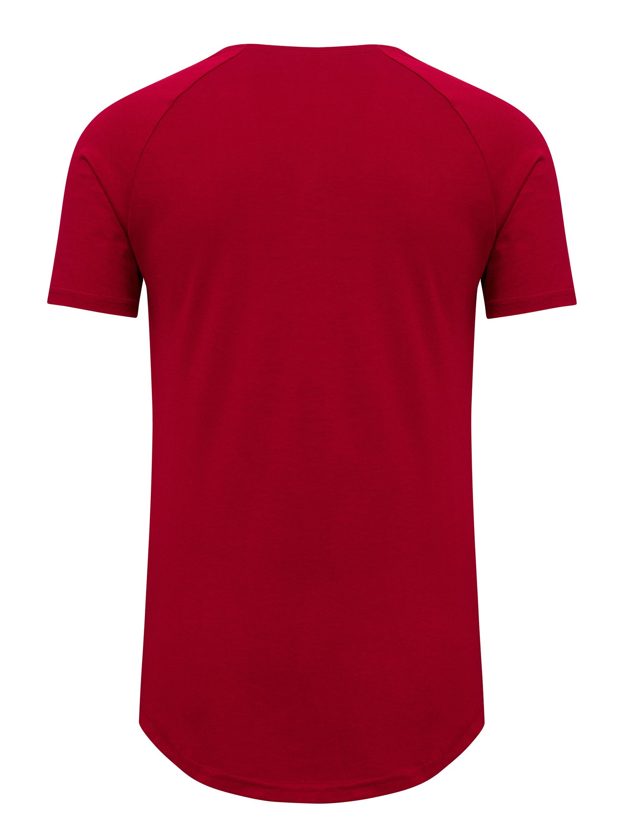 T-Shirt red Neck Pittman Crew Basic Tee rio (1-tlg) (191656) Quin - Pittman Oversize