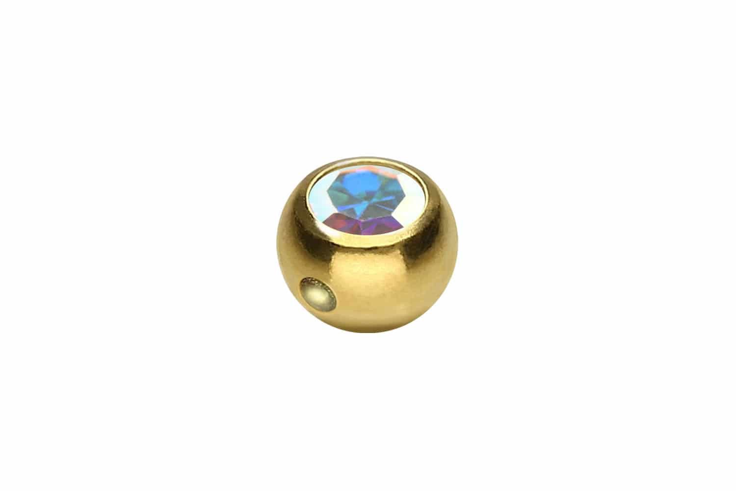 PIERCINGLINE Piercing-Set Chirurgenstahl Klemmkugel KRISTALL (Klemm-Aufsätze, 1-tlg)
