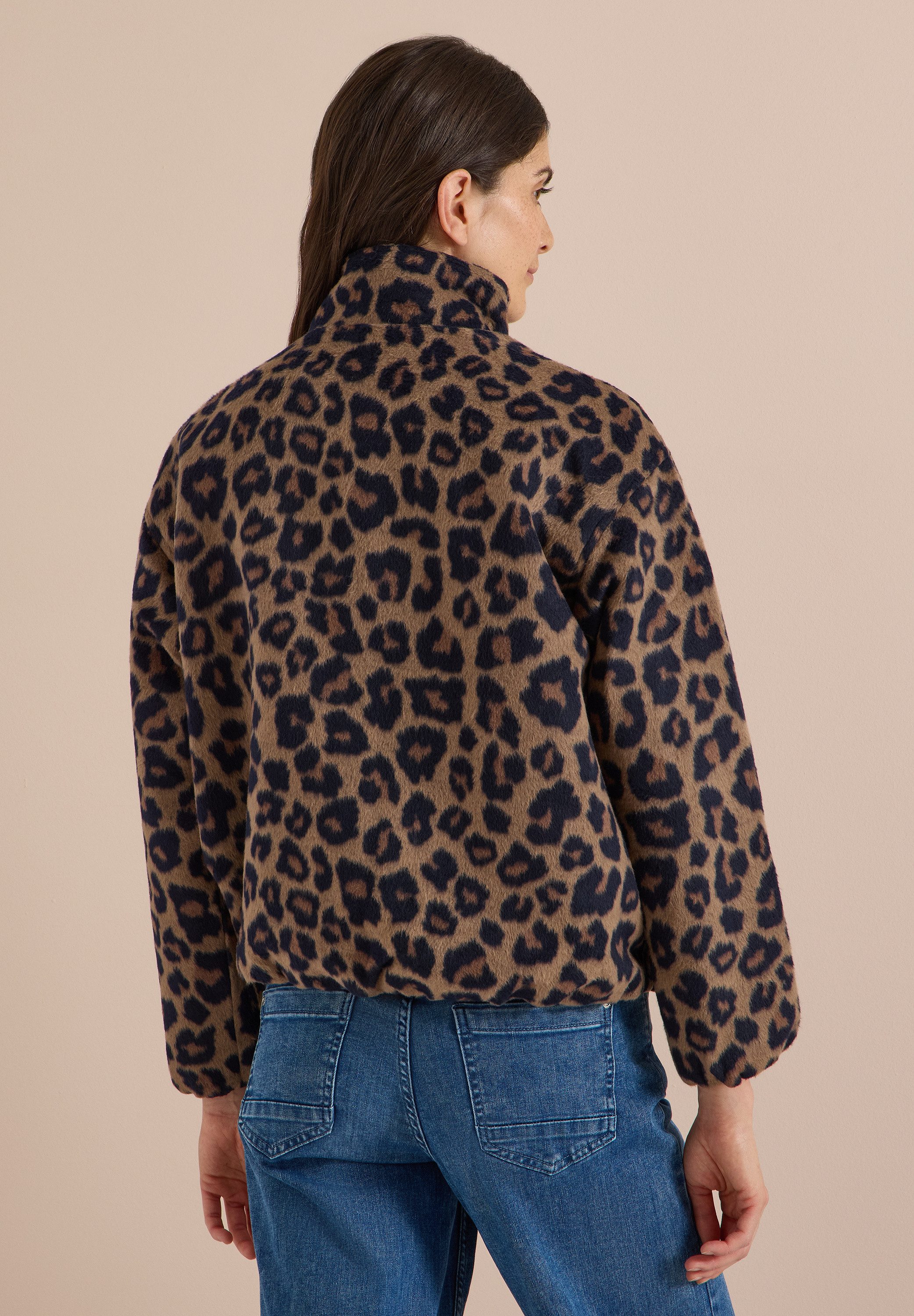 CECIL Fellimitatjacke mit Stehkragen