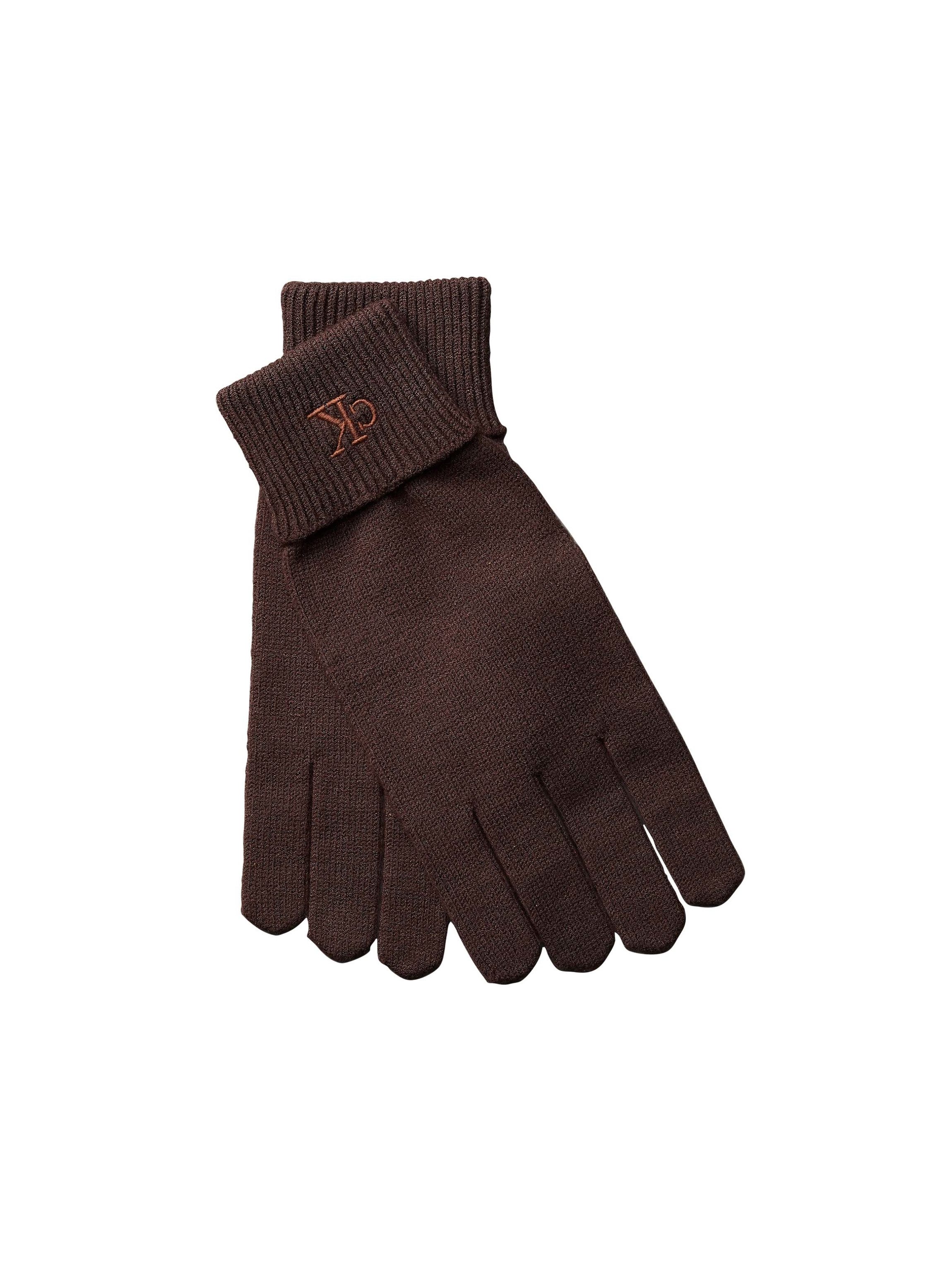 Calvin Klein Strickhandschuhe CK FINE RIB GLOVES Regular fit mit Markenlogo