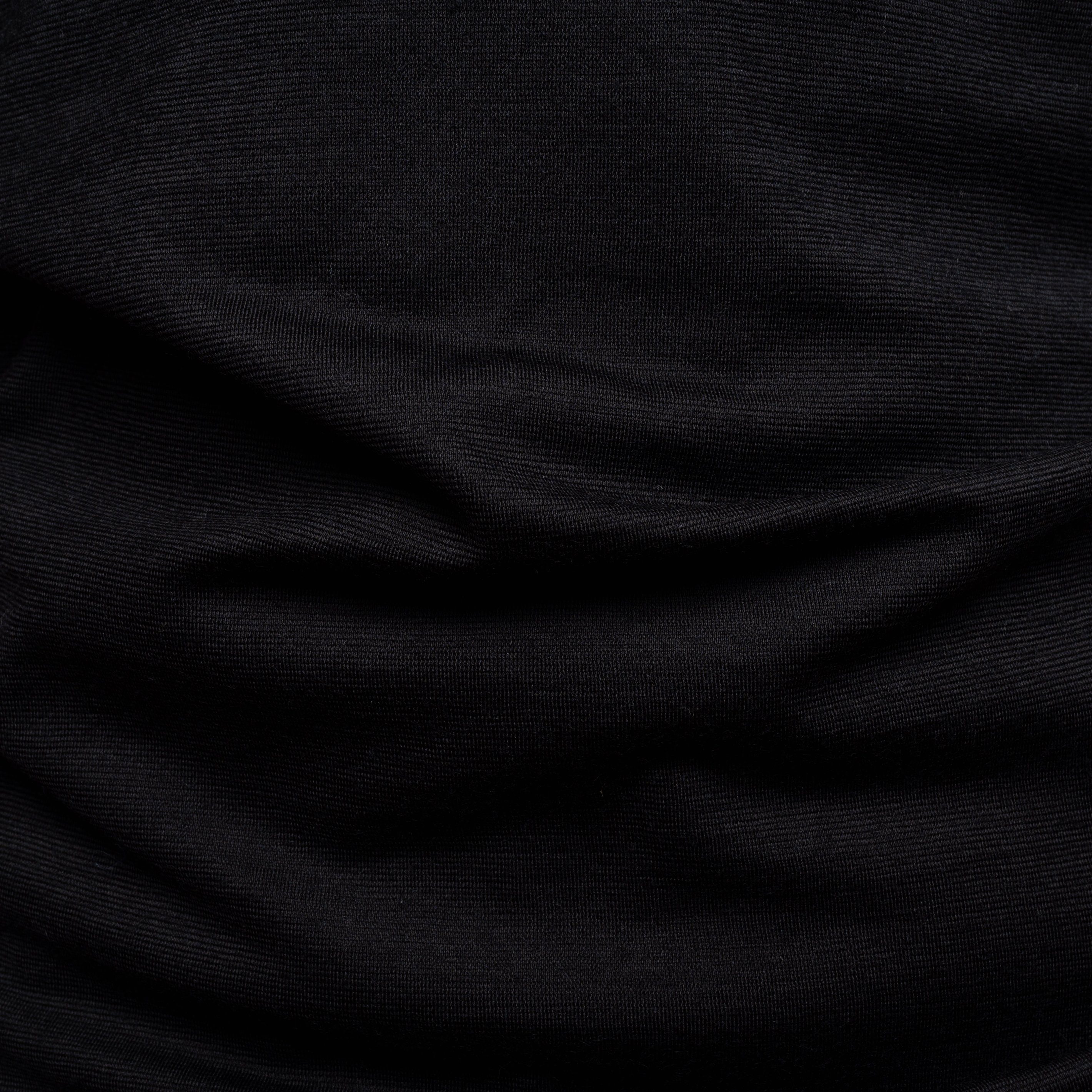 Tom Fyfe T-Shirt Merino T-Shirt V-Ausschnitt Schwarz Damen