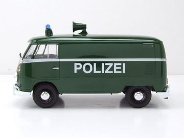 Motormax Modellauto VW T1 Bus Kasten Polizei grün Modellauto 1:24 Motormax, Maßstab 1:24