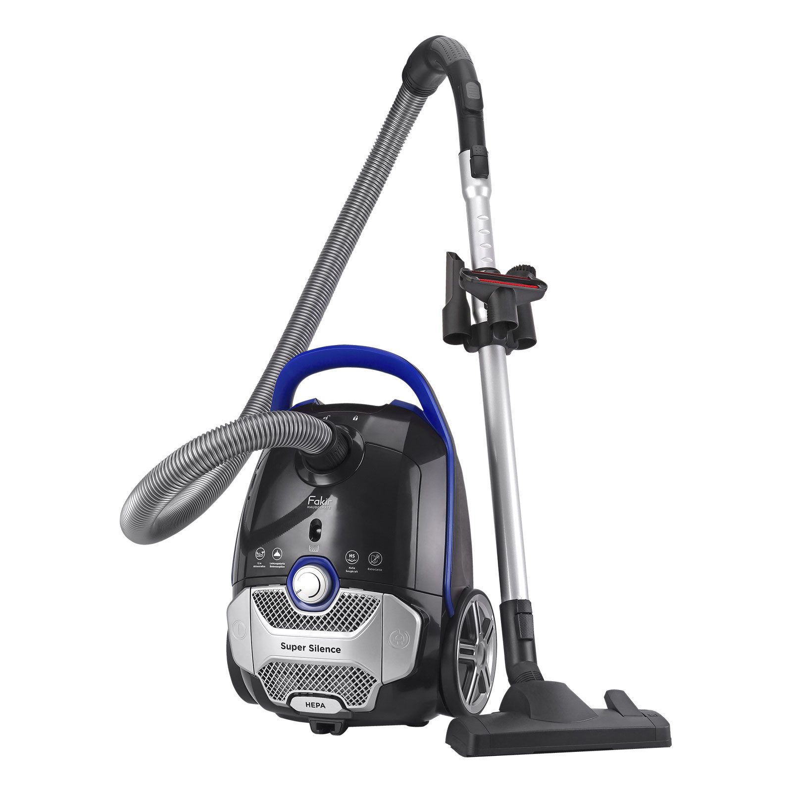 FAKIR Bodenstaubsauger Blue Vac Power, Allergikerfreundlich, 800 Watt, Stufenlose Saugkraftregulierung