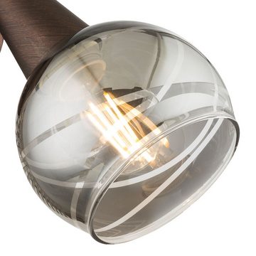 etc-shop LED Wandleuchte, Leuchtmittel inklusive, Warmweiß, Farbwechsel, Wand Strahler Leuchte DIMMER schwenkbar Glas Spot Lampe bronze rauch