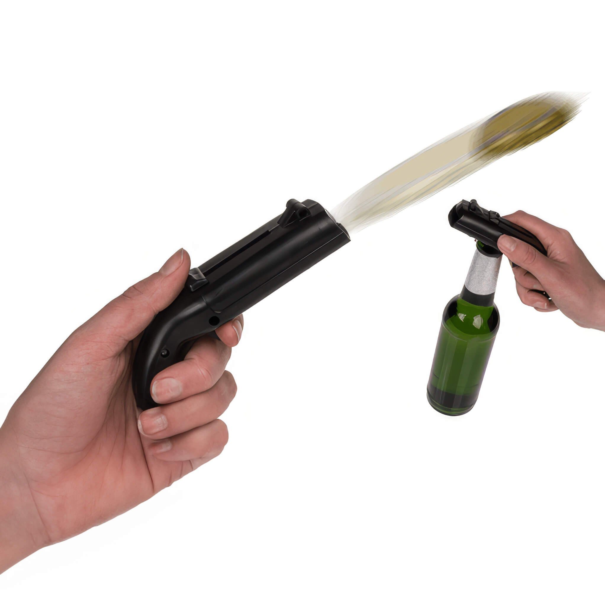 Out of the Blue Бутылкиöffner Бутылкиöffner mit Kronkorken Schießer Bieröffner mit (1-tlg), mit Kronkorken Abschussfunktion, Pistole