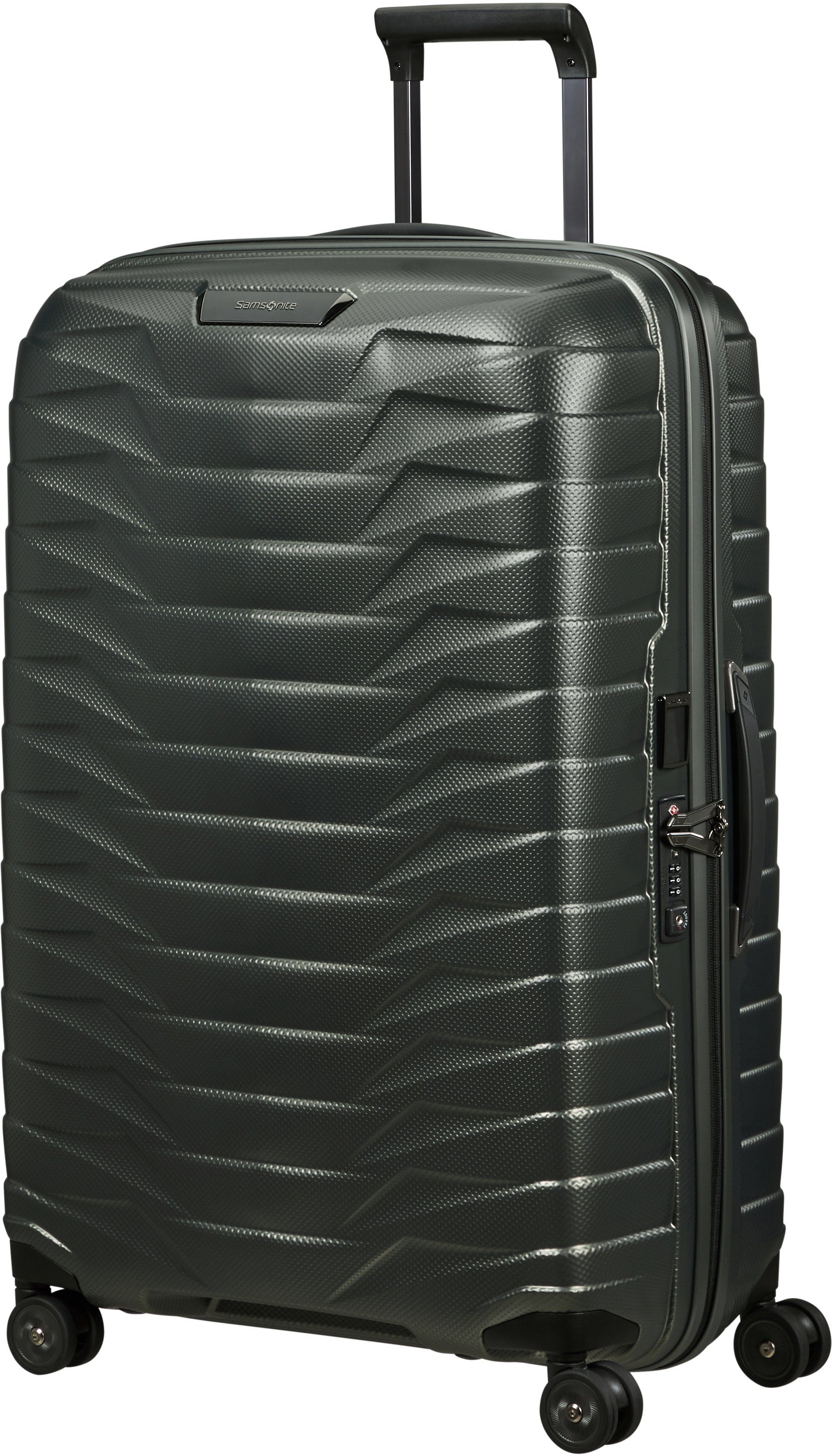 Samsonite Hartschalen-Trolley PROXIS, verschiedene Größen und Farben, 4 Rollen, arretierbares und versenkbares Druckknopf-Trolleysystem von Samsonite