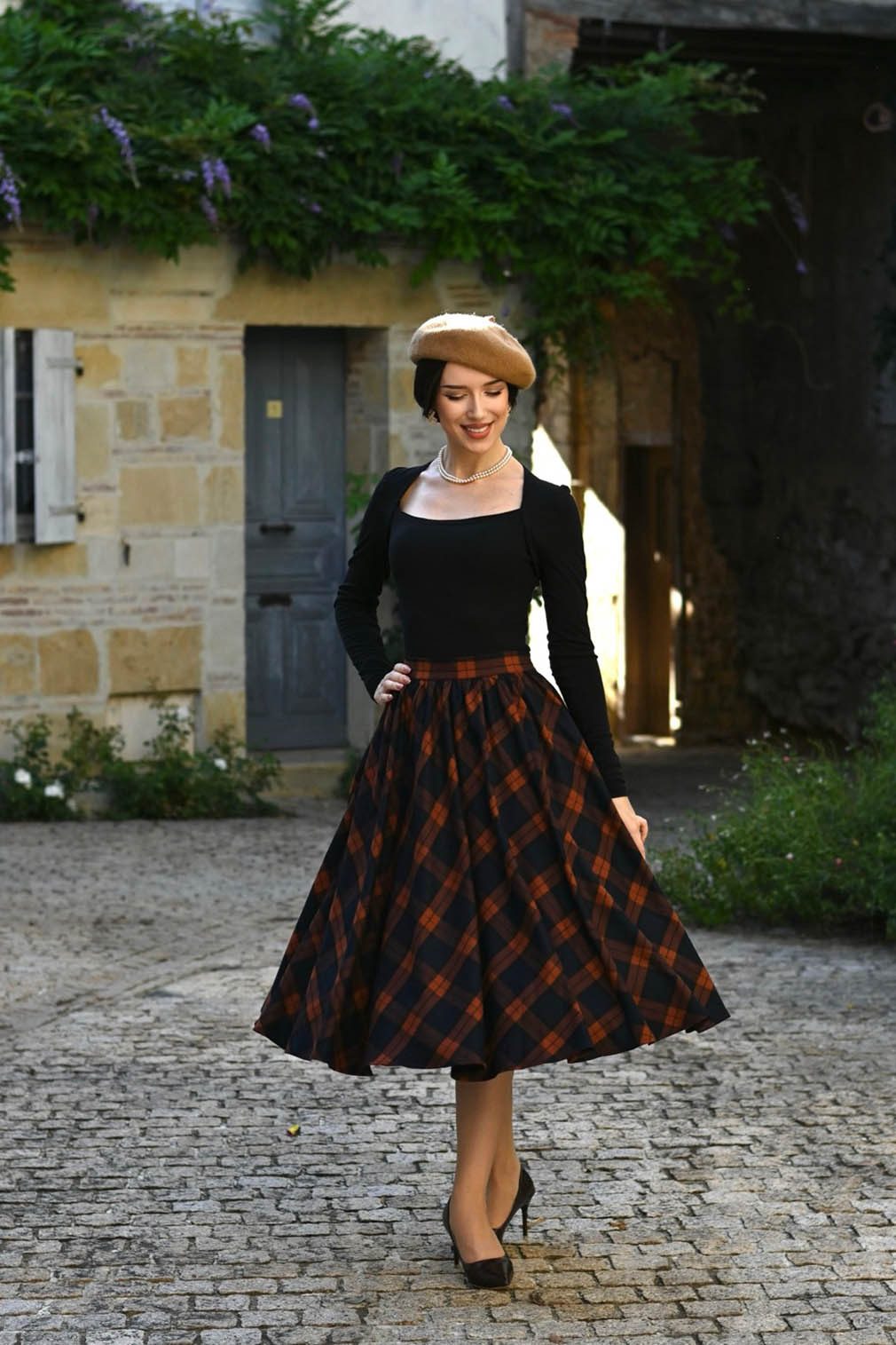 Hearts & Roses London A-Linien-Rock Parker Check Vintage Rockabilly Retro 5 günstig online kaufen