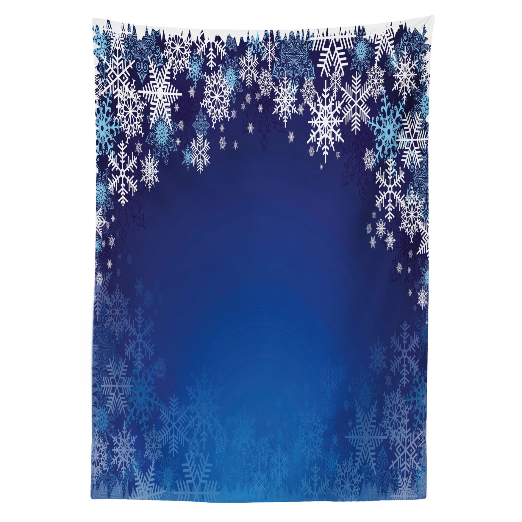 Abakuhaus Tischdecke Farbfest Waschbar Für den Außen Bereich geeignet Klare Farben, Weihnachten verschiedene Schneeflocken