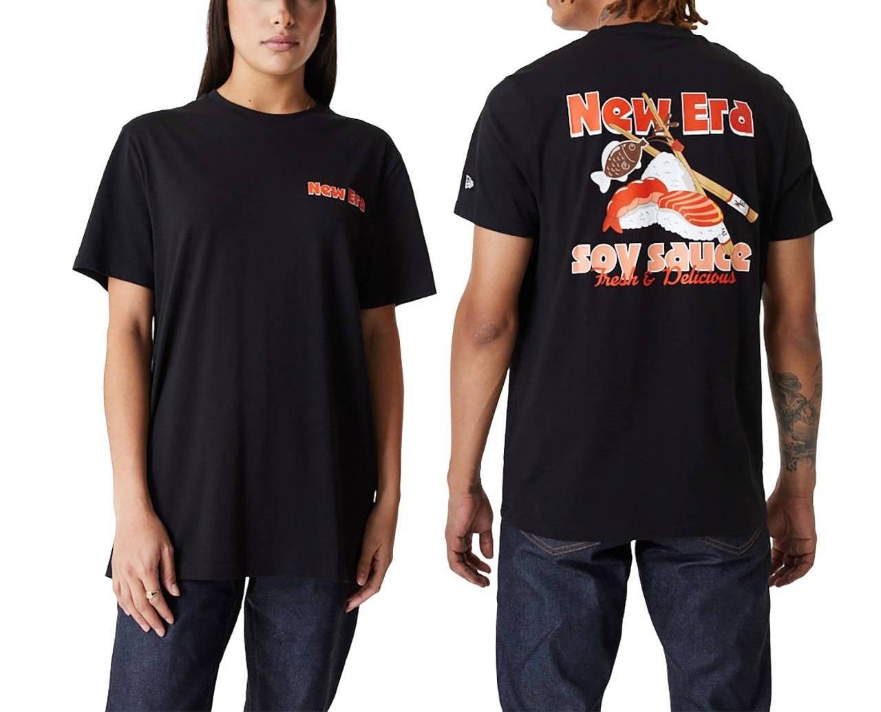 New Era T-Shirt T-Shirt New Era Food Graphic (1-tlg) New Era Burger Grafik mit "Soy Sauce" Print auf der Rückseite