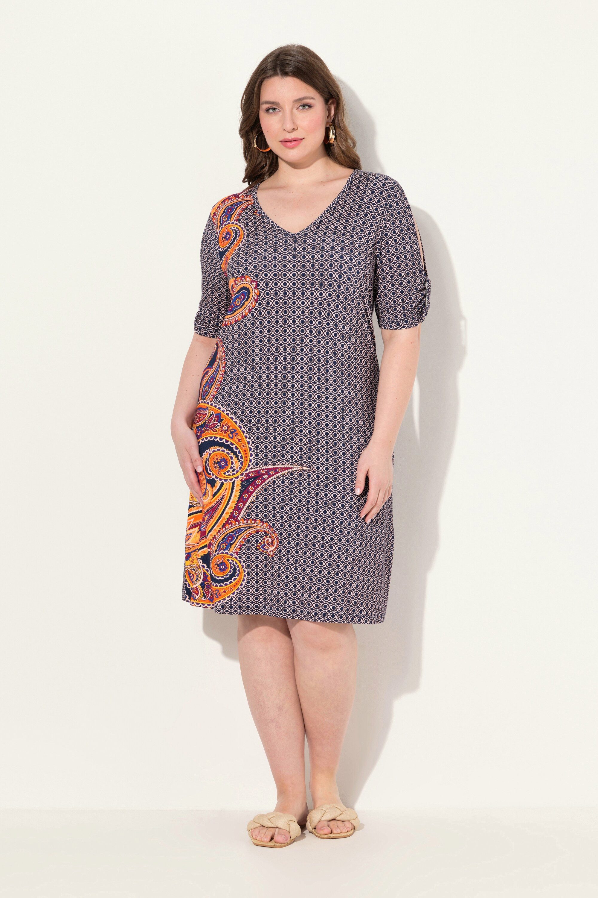 Ulla Popken Midikleid Strandkleid Paisley A-Linie günstig online kaufen