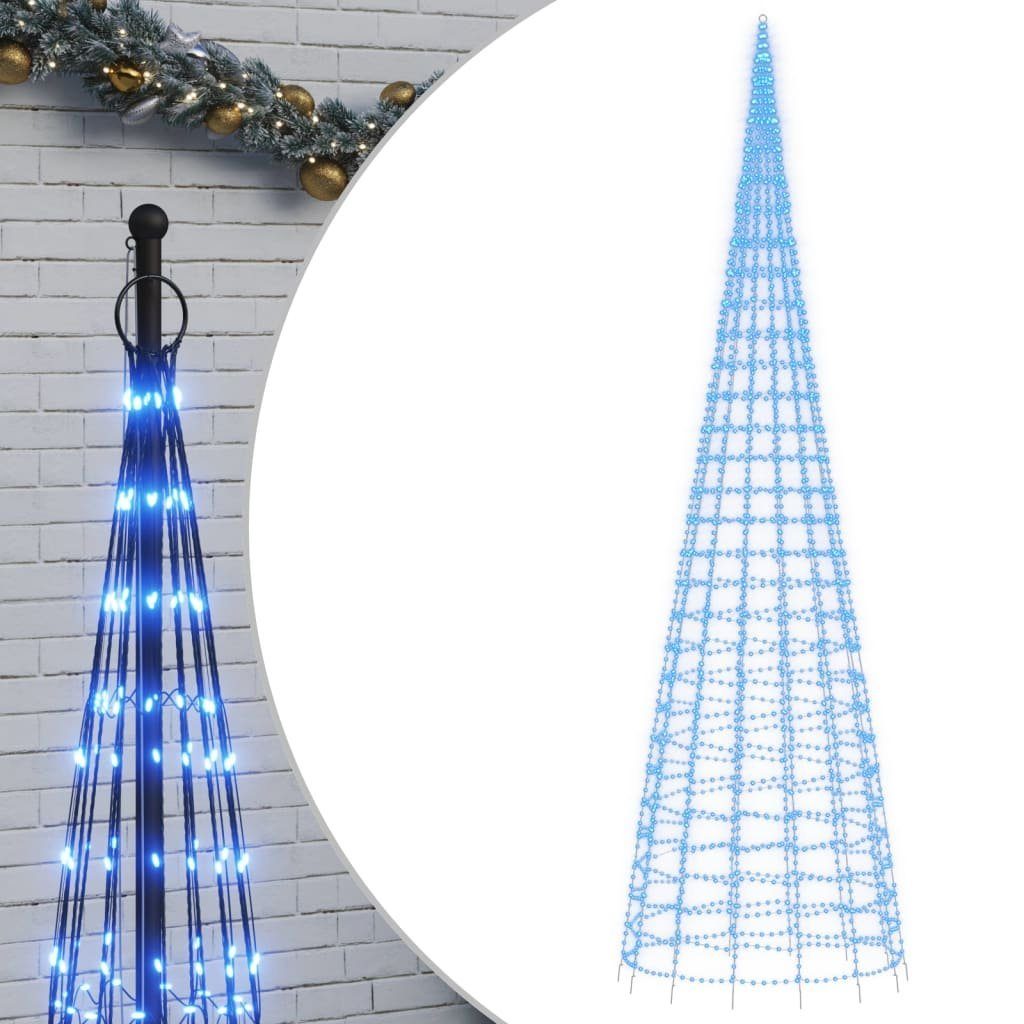 vidaXL Künstlicher Weihnachtsbaum LED-Weihnachtsbaum 3000 LEDs Blau 800 cm