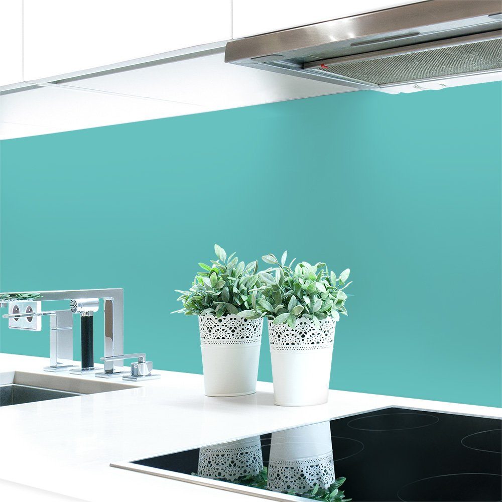 Hart-PVC ~ mm Unifarben Küchenrückwand DRUCK-EXPERT 2 Premium Grüntöne RAL 0,4 6027 selbstklebend Lichtgrün Küchenrückwand