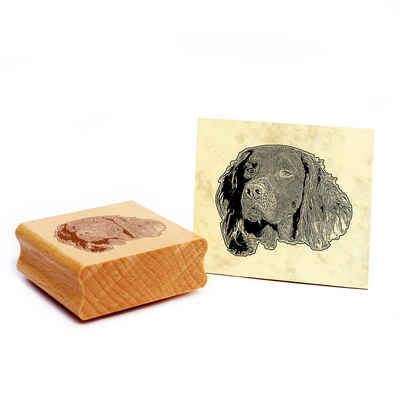 Dekolando Stempel Motivstempel Kleiner Münsterländer Stempel Hund Holzstempel 48 x 40 m