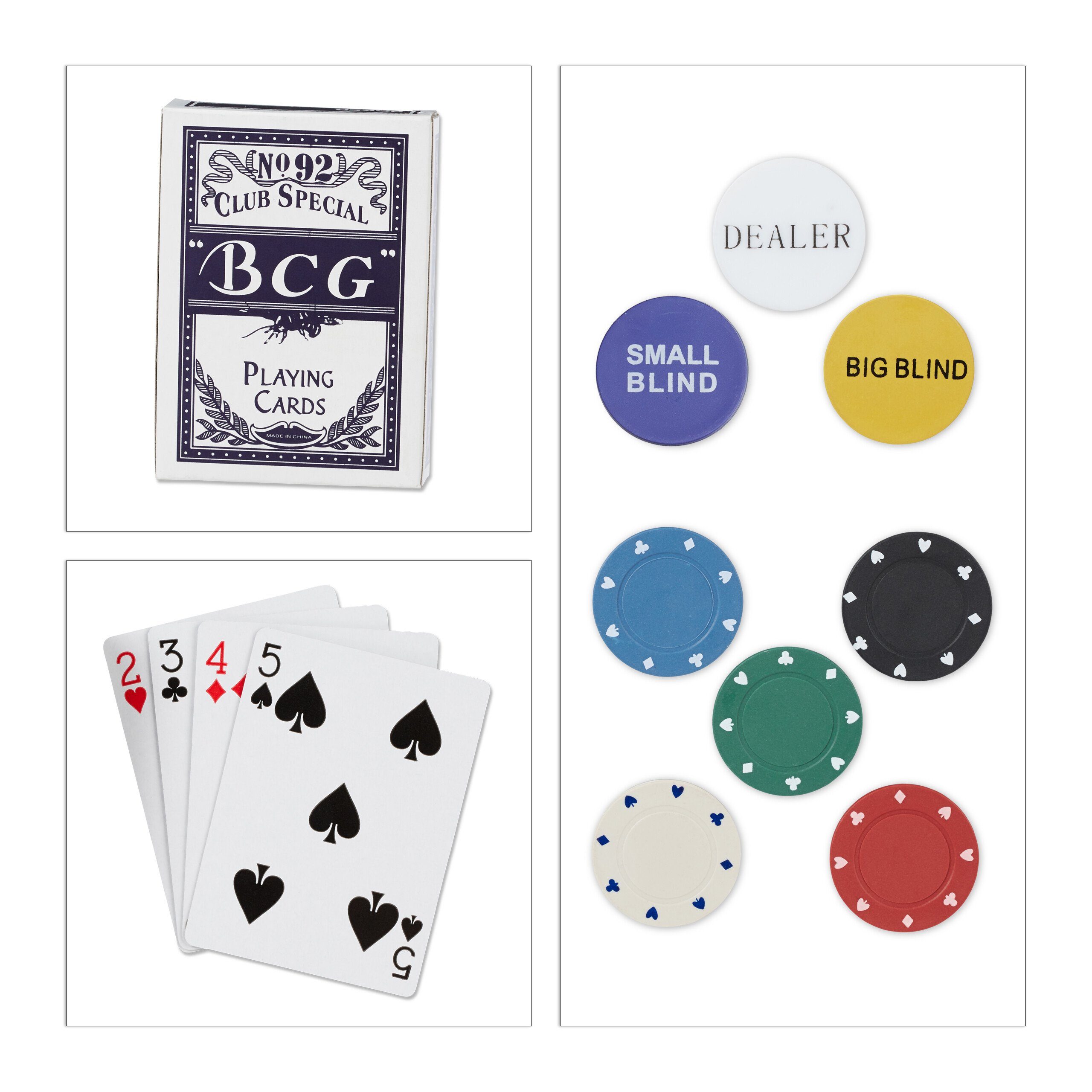 relaxdays Spiel Pokerset groß
