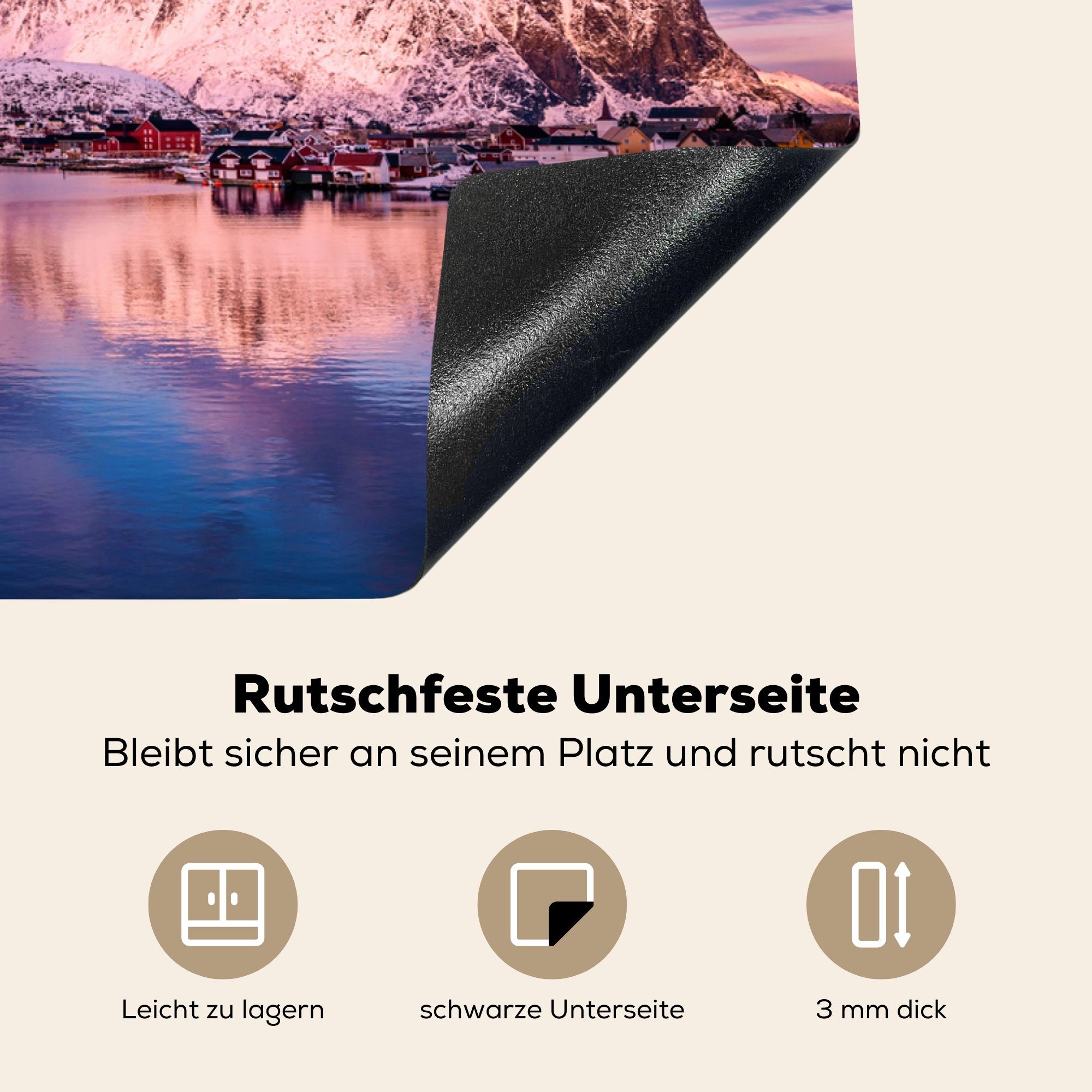 See, Herdblende-/Abdeckplatte cm, Vinyl, Ceranfeldabdeckung 81x52 tlg), Schutz MuchoWow Berge (1 für küche, Induktionskochfeld am die