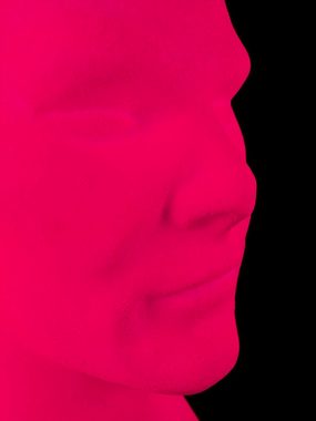PSYWORK Dekofigur Schwarzlicht Deko Kopf "Glowhead" Pink, UV-aktiv, leuchtet unter Schwarzlicht