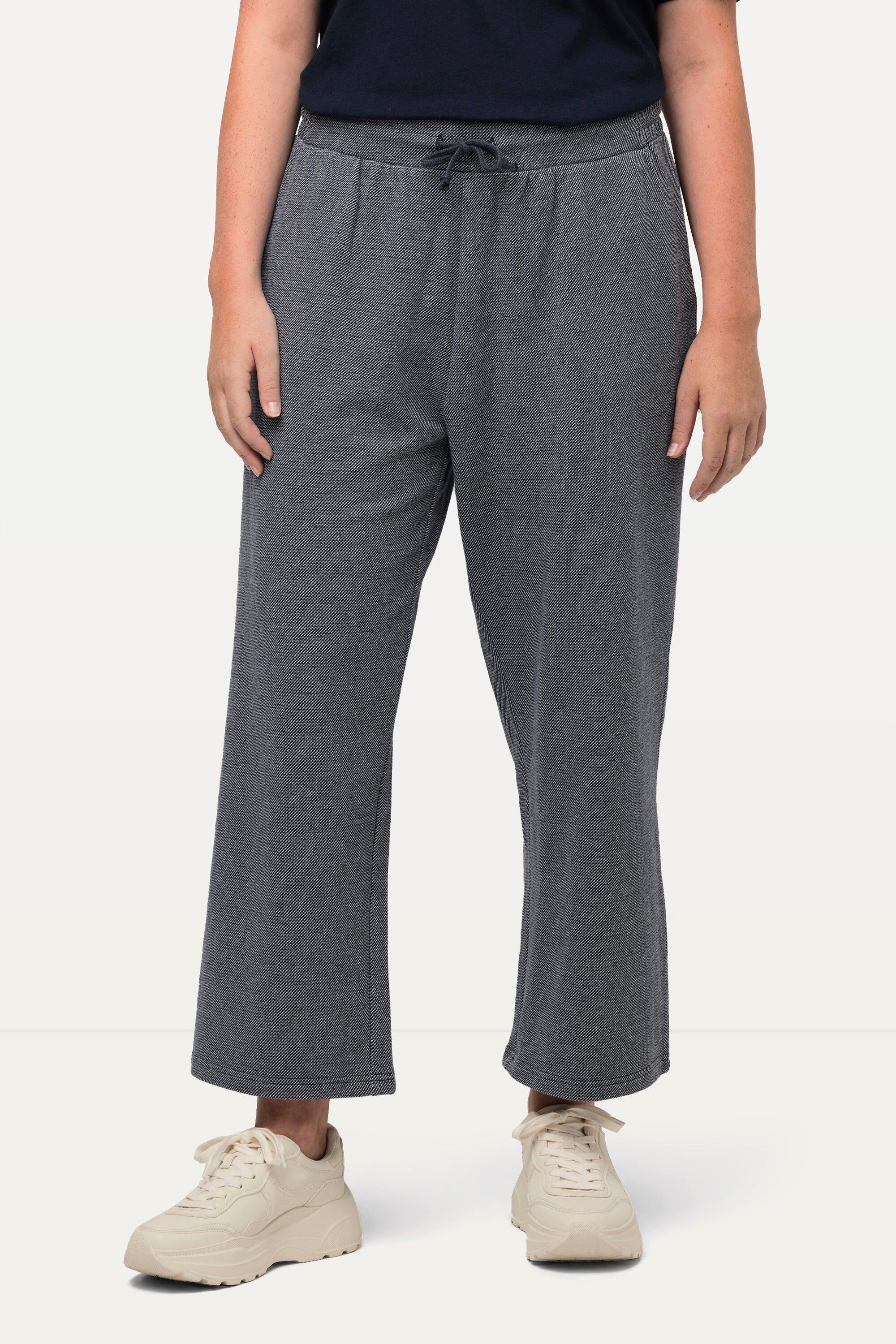 Ulla Popken Culotte Sweat-Culotte knielang Komfortbund Biobaumwolle