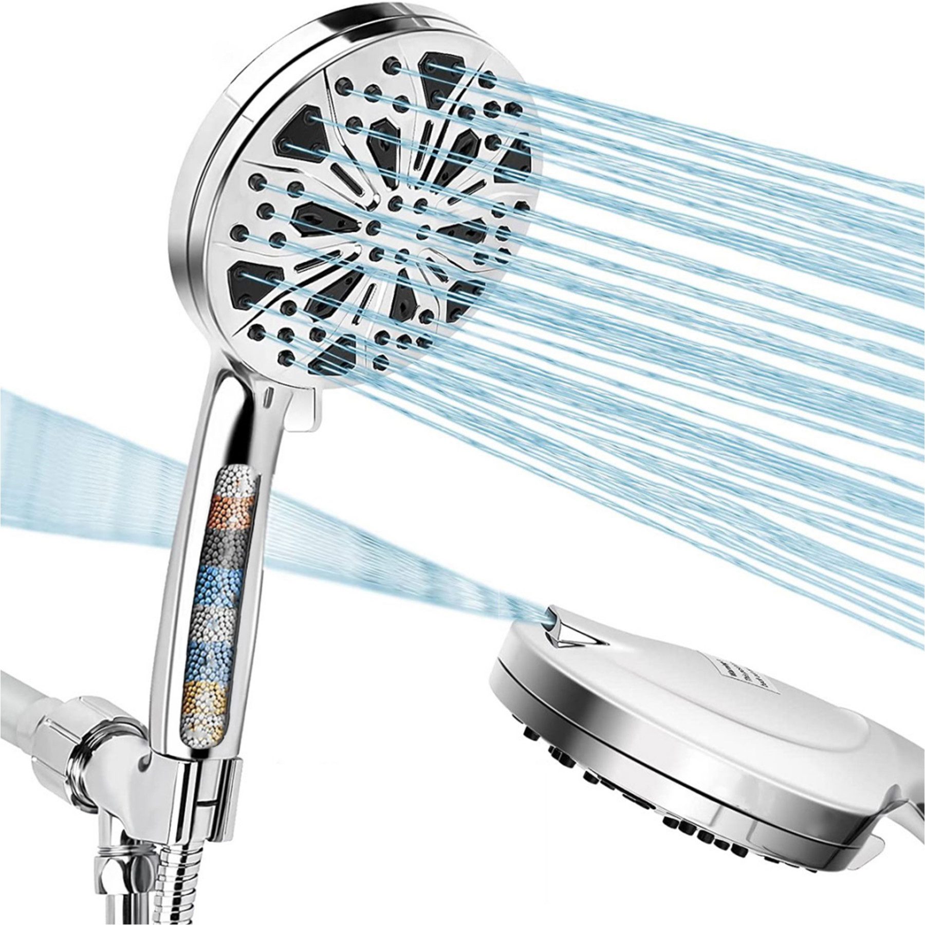 Duschbrause Duschkopf mit Filter,Hochdruck Handbrause mit Schlauch,Brausekopf