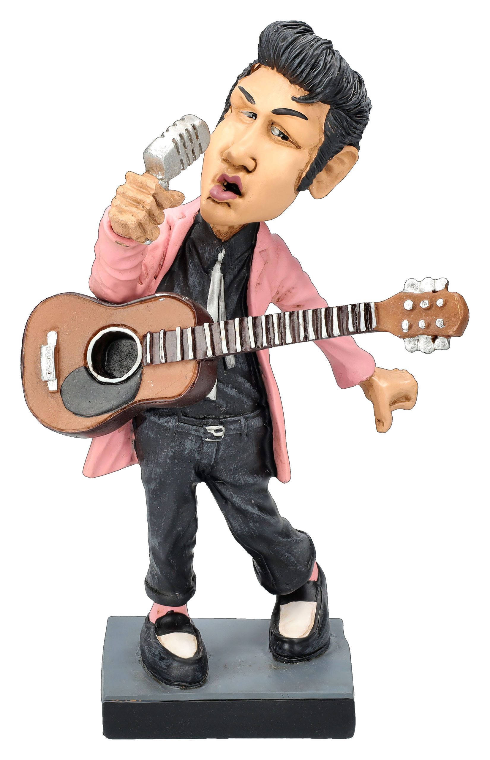 Figuren Shop GmbH Dekofigur Elvis Figur – Warren Stratford The King Statue Rock'n'Roll 18 cm Deko