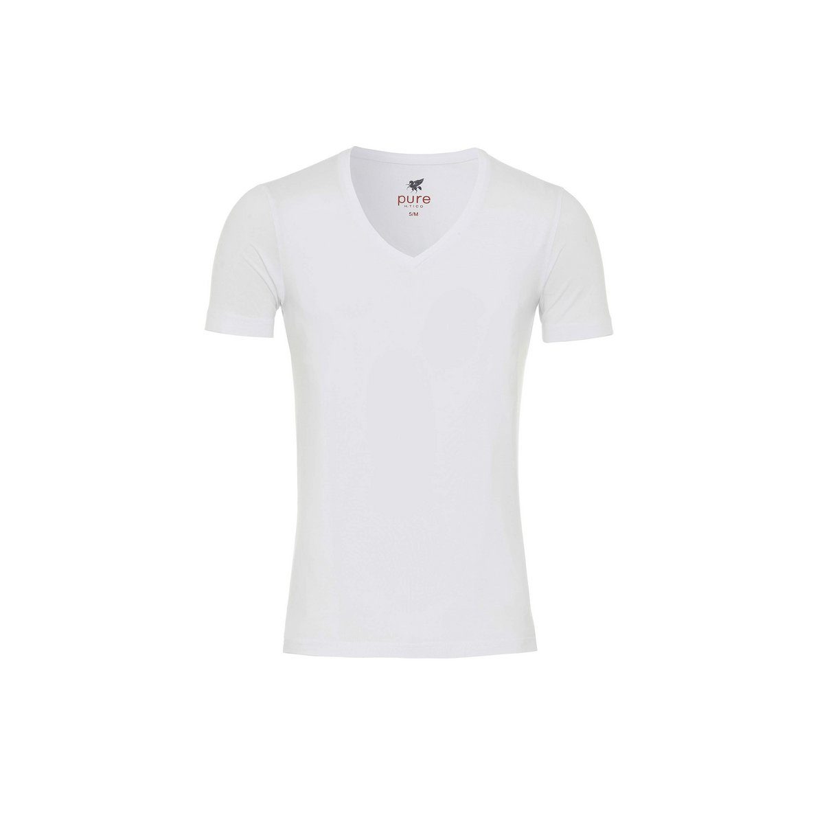 Hatico regular Rundhalsshirt weiß (1-tlg) weiss