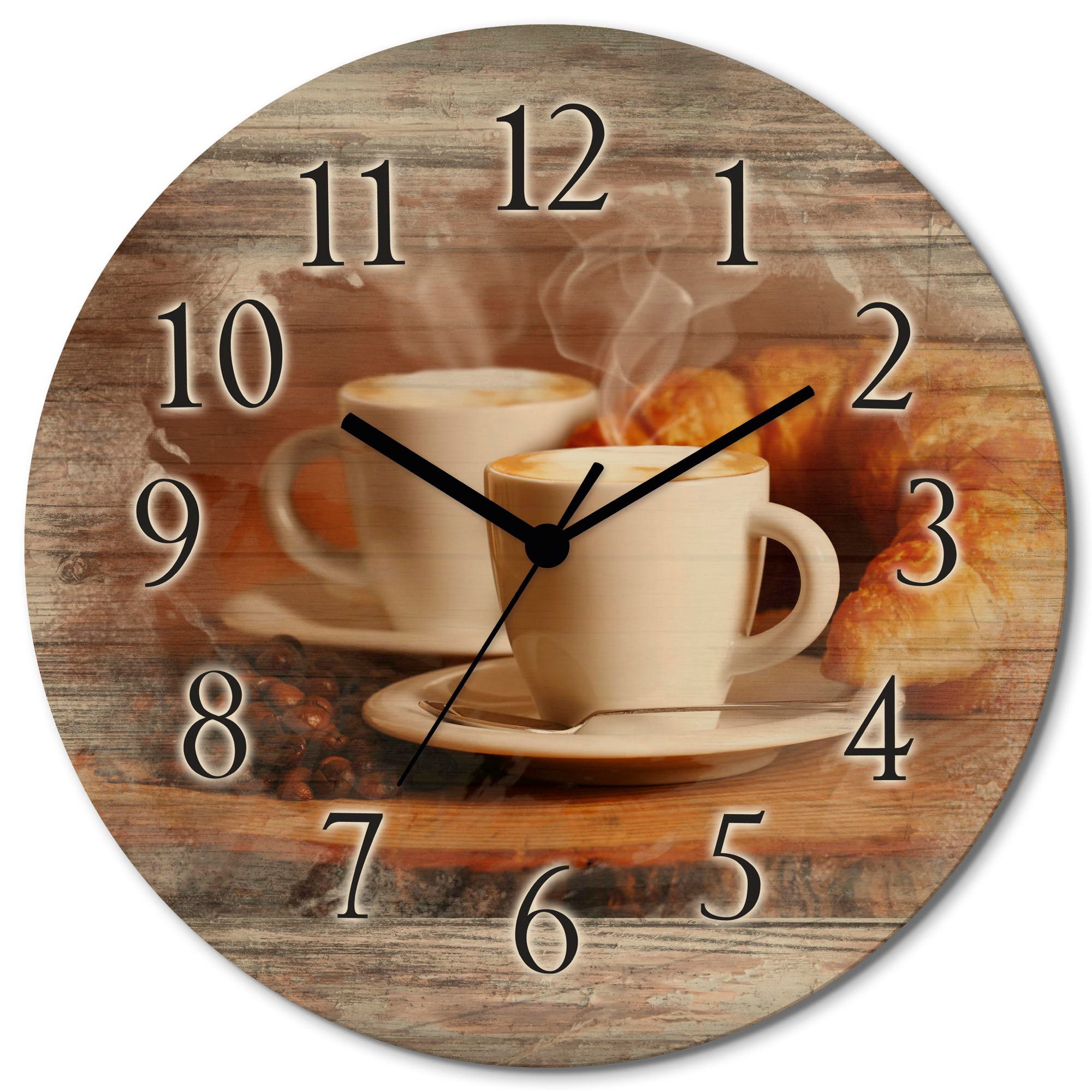 Artland Wanduhr Cappuccino und Croissant (wahlweise günstig online kaufen