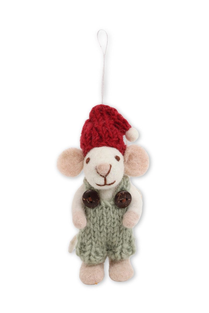 Gry & Sif Hängedekoration Filzahänger - BABYMAUS - grün