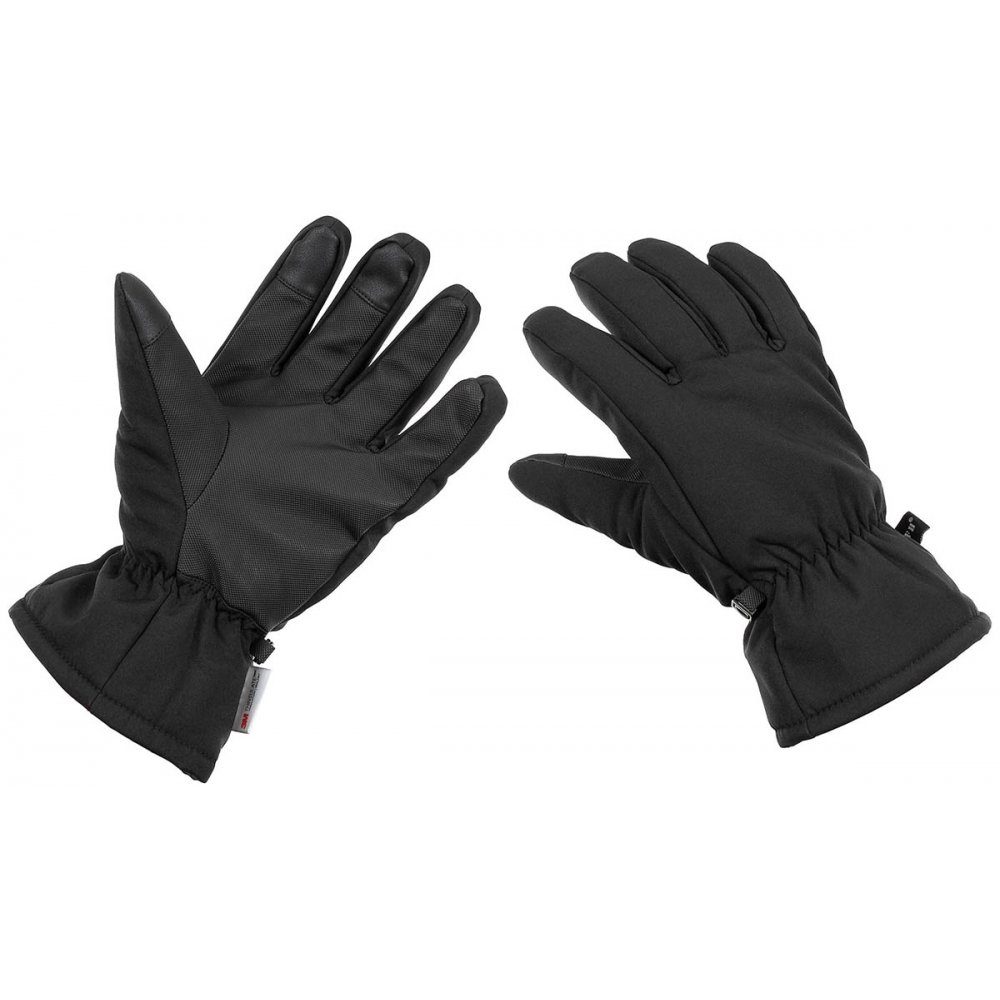 Soft XXL Thinsulate┘ 3M┘ Fingerhandschuhe, MFH Multisporthandschuhe schwarz, - Shell,