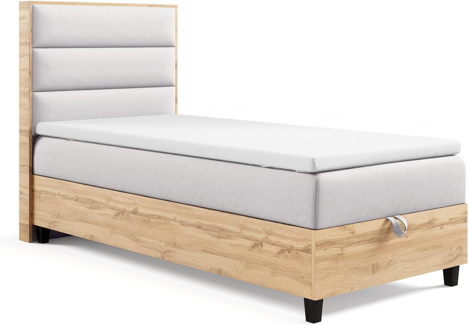 Best for Home Boxspringbett Trinity K-1 Einzelbett mit Bettkasten, Bett mit Komfort Topper T-5cm (Bett, Polsterbett mit Stauraum, Jugendbett, Kinderbett versch. Größen, 4-St., 70x200 80x200 90x200 100x200 cm), Verschiedene Liefermöglichkeiten, TOP Preis-Leistungs-Verhältnis