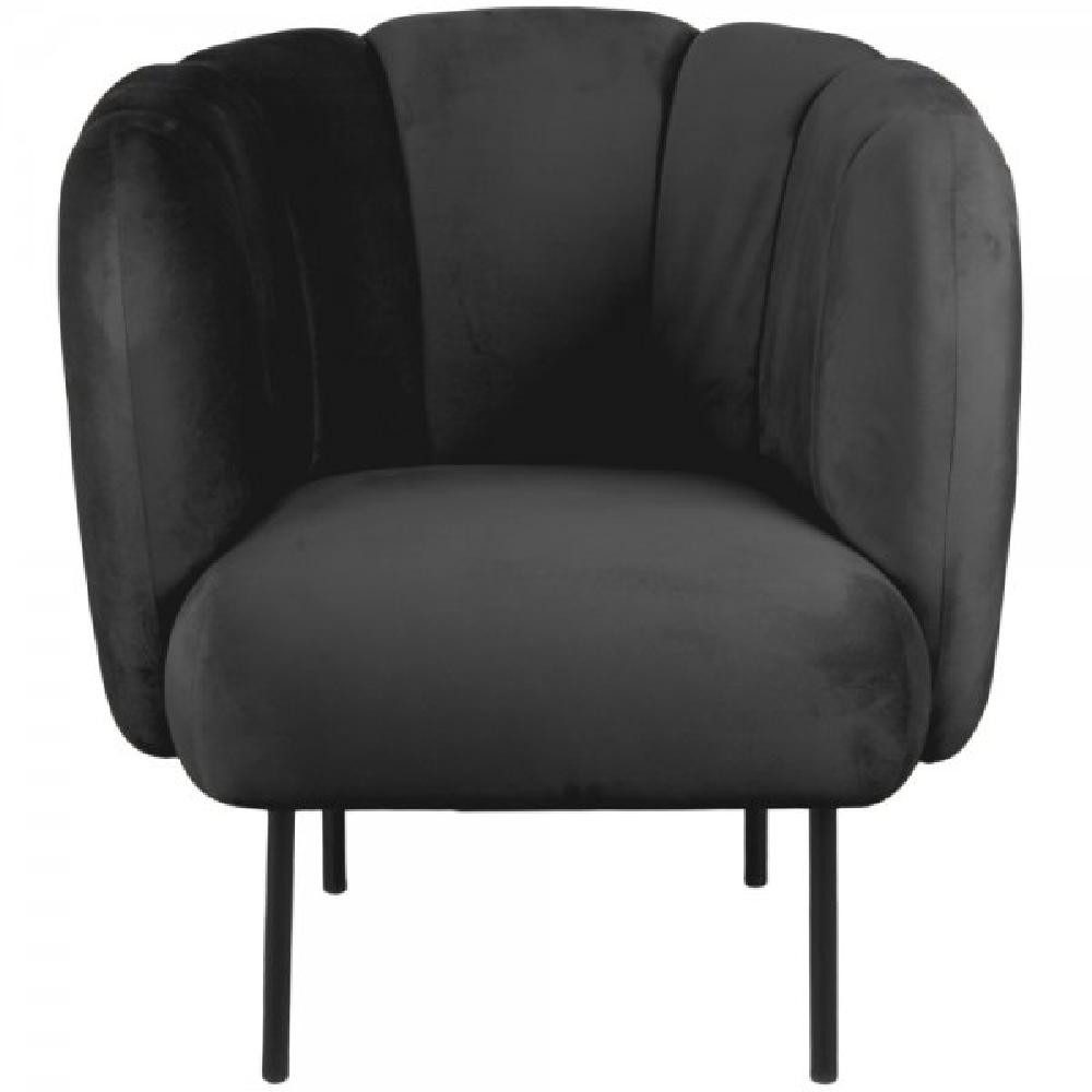 Leitmotiv Sessel Stuhl Tulip Velvet Black