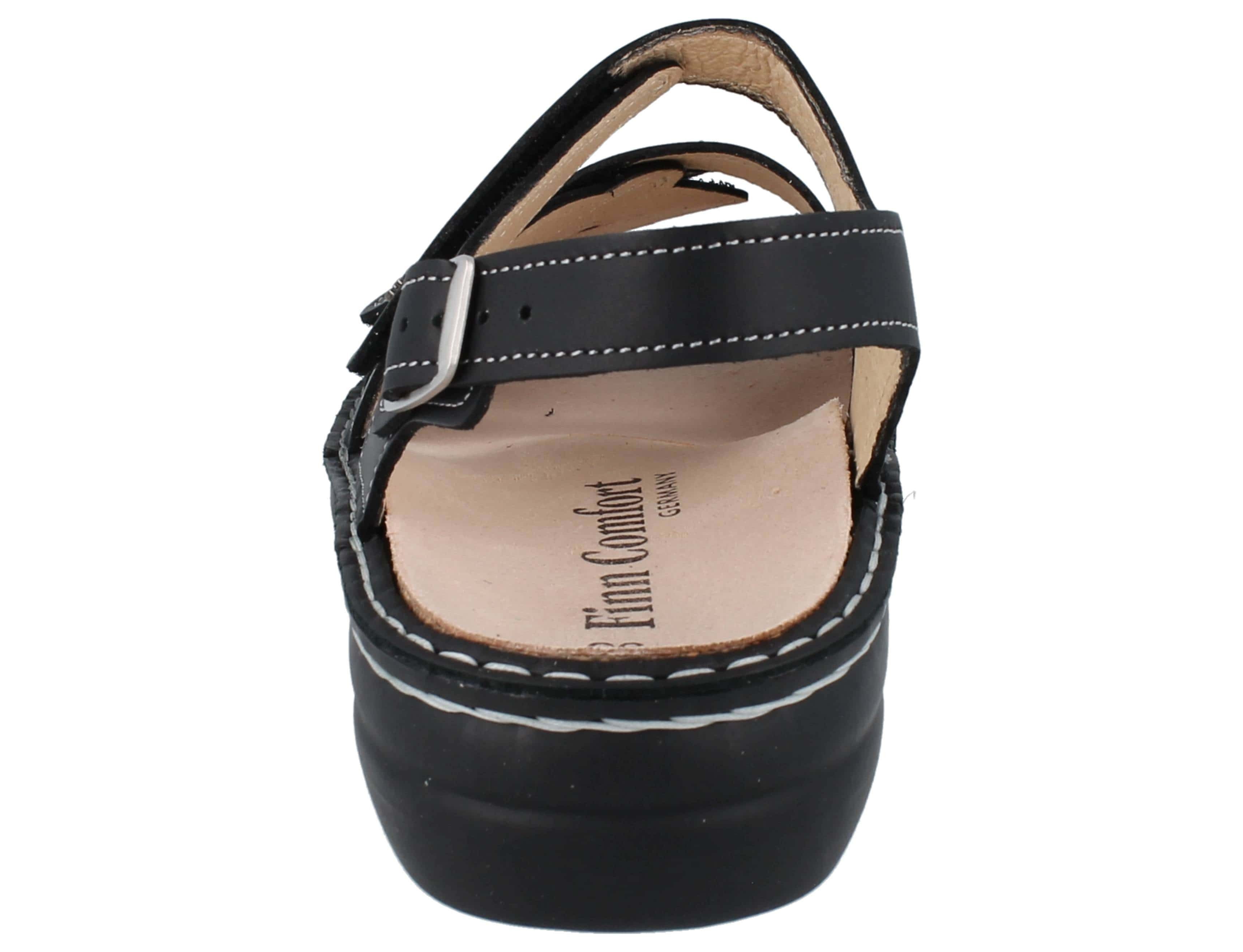Finn Comfort FINN COMFORT Gomera Damen Sandalen schwarz black Sirio Leder - Größe: Sandale Wechselfußbett