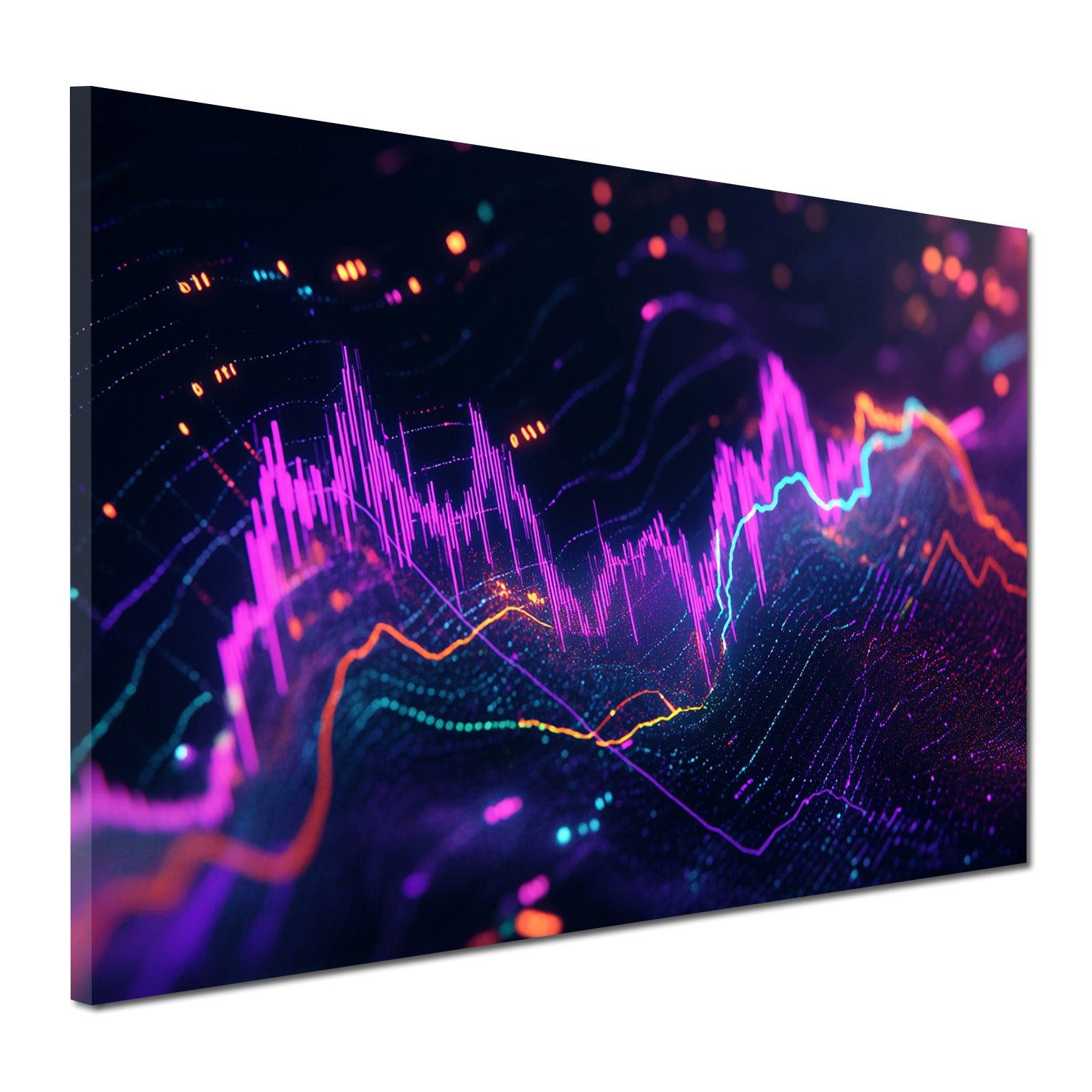 Artedinoi Leinwandbild Börse Trading Kryptowährung Datenanalyse Leinwandbild Wandbild XL Wand, Krypto-Trading-Datenanalyse