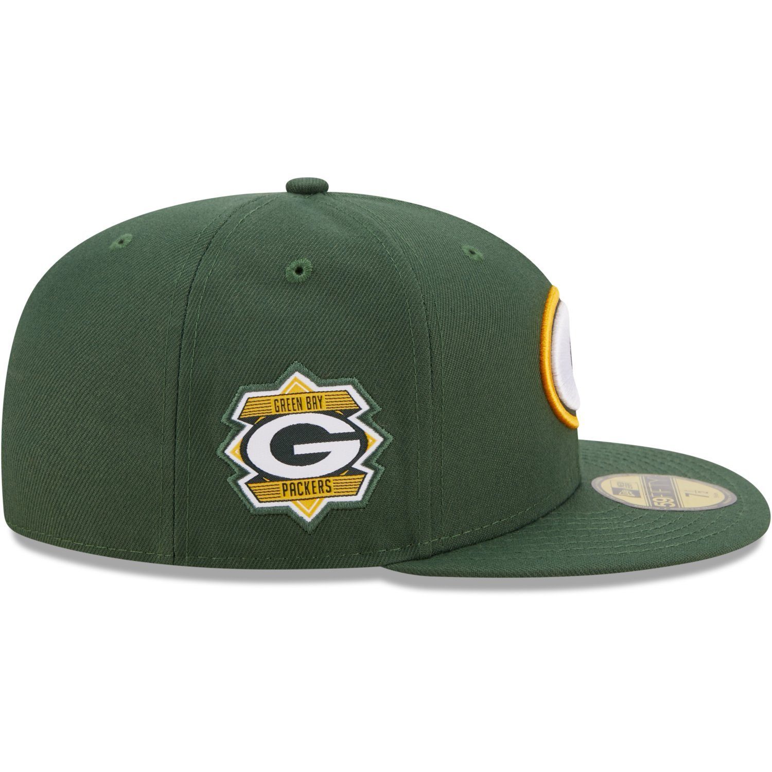 PATCH SIDE Era Fitted New Green Packers Bay 59Fifty Cap