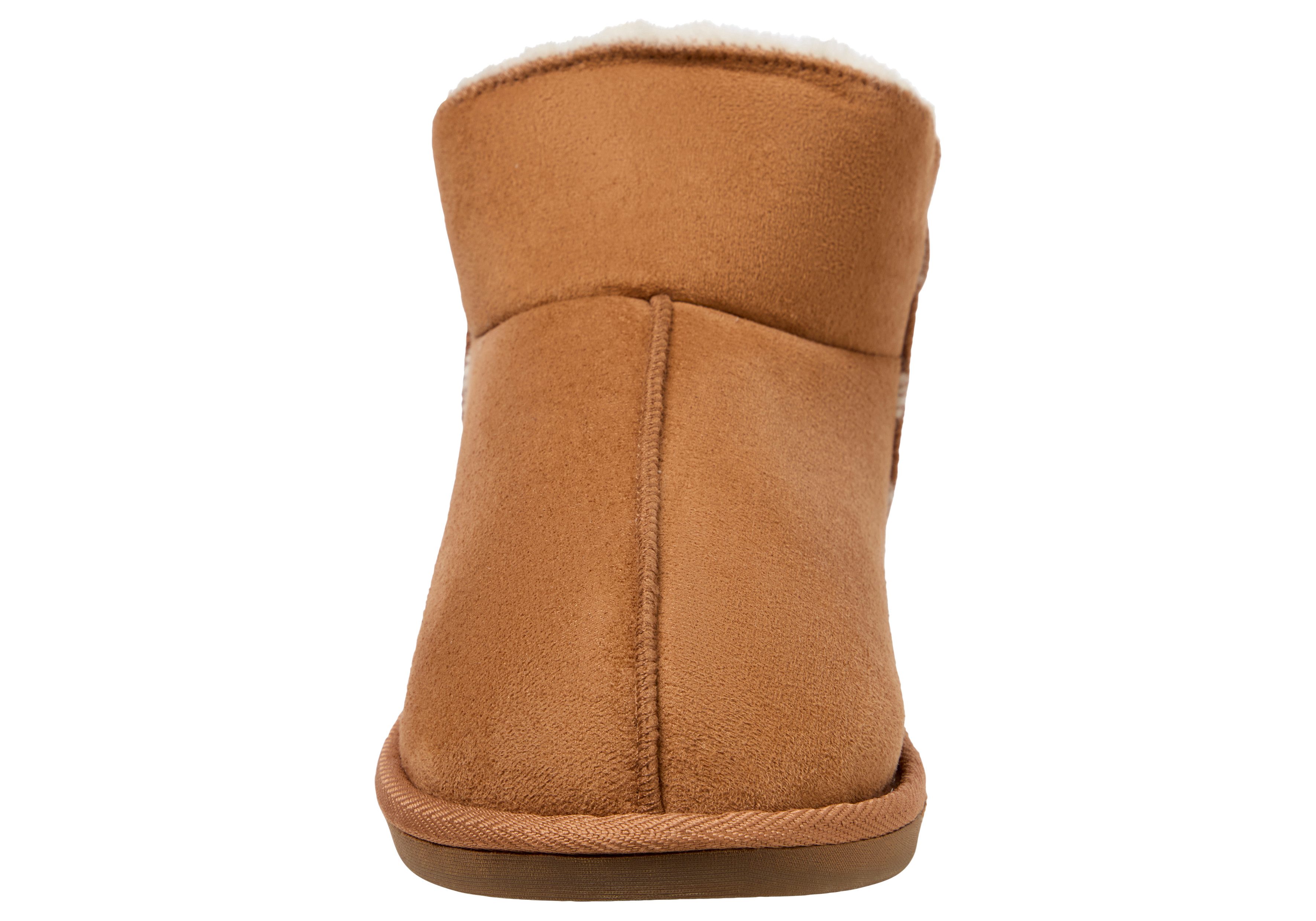 XQ Footwear LADIES HOME BOOTS SUEDE Hausschuh mit Logoprägung und kuscheligen, wärmenden Innenfutter
