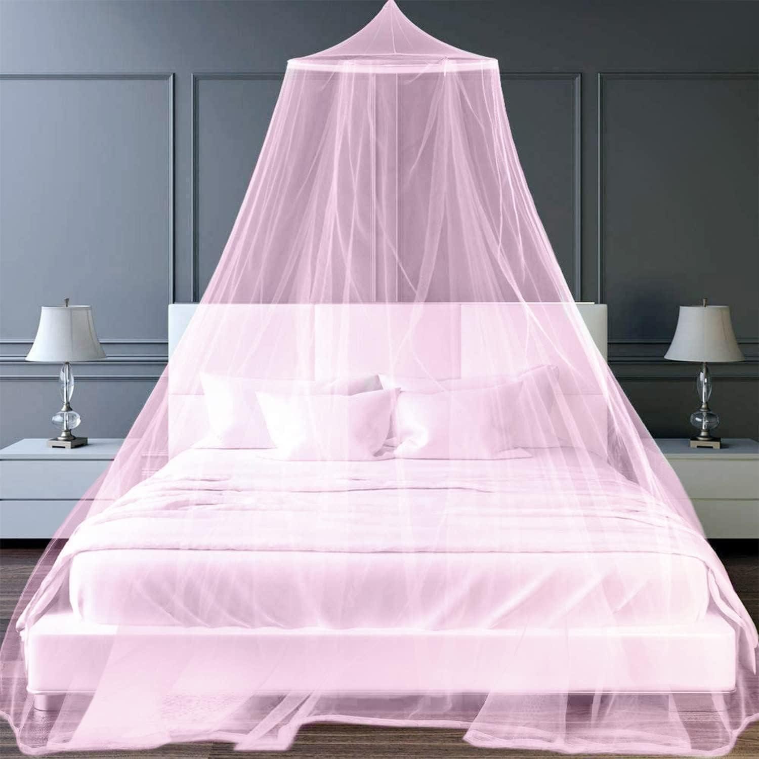 LuxusKollektion Moskitonetz Moskitonetz Doppel-/Einzelbett Rosa 0.6x2.5m