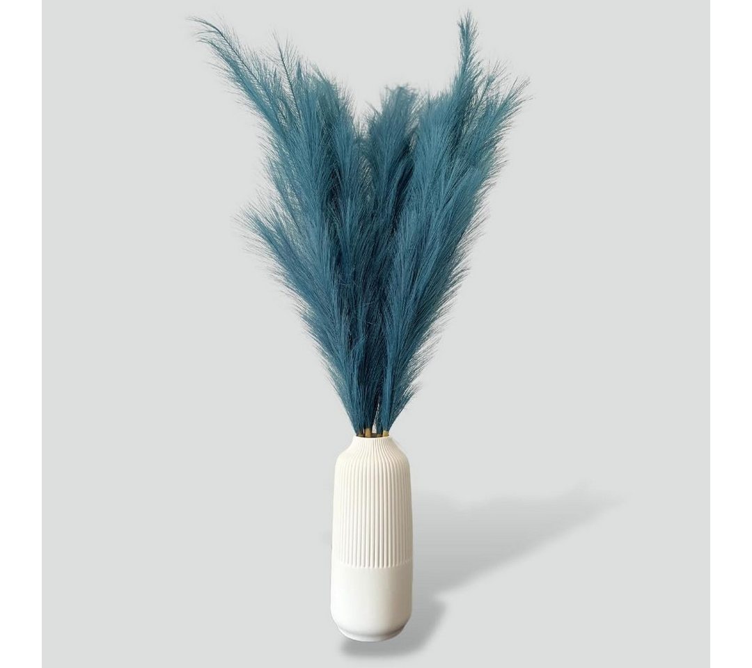 Kunstpflanze LAYBA Künstliches Pampasgras 3er-Set Blau 100 cm, Layba