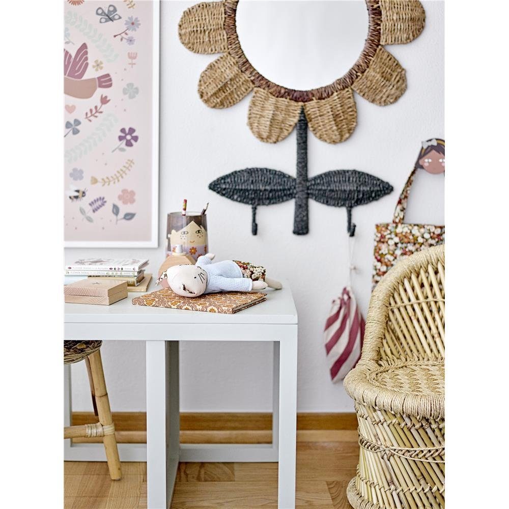 Bloomingville Tischvase Poulina, Lila, aus Steingut, Handbemalt, 9 x 14 cm